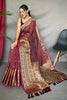 Designer Maroon Colour Silk Saree With Fancy Blouse