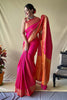 Pink Patola Bandhej Weaving Silk Saree
