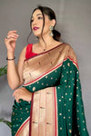 Green Pure Paithani Silk Saree