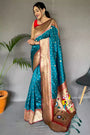 Sky Blue Pure Paithani Silk Saree