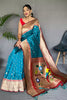 Sky Blue Pure Paithani Silk Saree