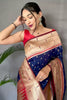 Blue Pure Paithani Silk Saree
