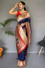 Blue Pure Paithani Silk Saree
