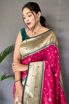 Pink Pure Paithani Silk Saree