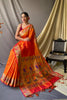 Shine Orange Colour Pathani Silk Saree With Rich Pallu