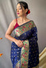Navy Blue Colour Pathani Silk Saree With Rich Pallu