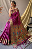 Violet Colour Pathani Silk Saree With Rich Pallu