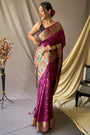 Violet Colour Pathani Silk Saree With Rich Pallu