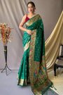 Dark Green Colour Paithani Silk Saree With Rich Pallu