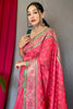 Peach Pure Patola Silk Saree