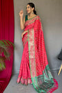 Peach Pure Patola Silk Saree