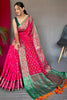 Pink Pure Patola Silk Saree