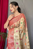 Beige Pure Tissue Silk Saree