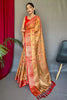 Orange Pure Tissue Silk Saree