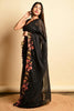 Black Georgett Silk With Sequence  Embroidery Work Saree