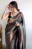 Green Soft Silk Saree With Copper Zari Weaving