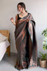 Green Soft Silk Saree With Copper Zari Weaving