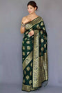 Green Soft Silk Saree With Zari Weaving