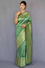 Light Green Soft Silk Saree With Zari Weaving