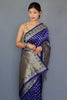 Blue Soft Silk Saree With Zari Weaving