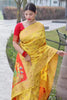 Cadmium Yellow Soft Silk Saree With Zari Weaving