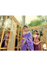 Traditional Blue Silk Saree With Attached Pink Blouse for Woman
