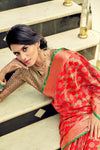 Red Bridal Wedding Banarasi Silk Saree