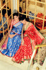 Red Bridal Woven Banarasi Silk Saree With Green Blouse