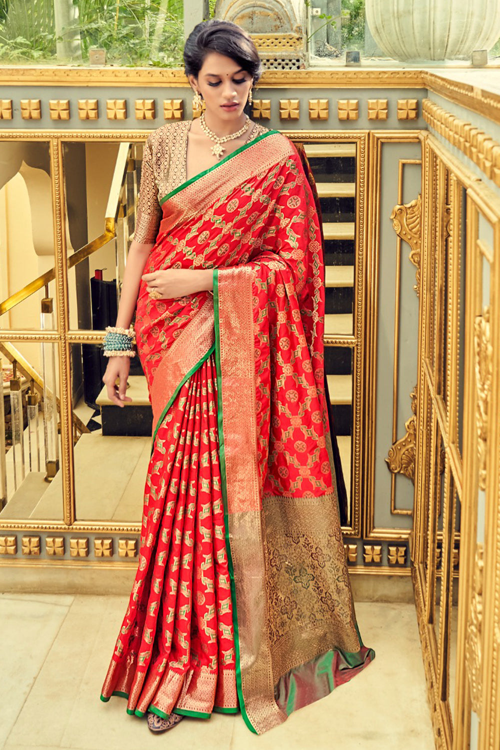 Shop Pure Khaddi Georgette Banarasi Saree Online – Sunasa