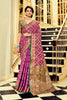 Purple Heavy Wedding Banarasi Silk Saree