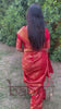Blood Red & Golden Zari Woven Kanjivaram Saree With Blouse