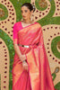 pink zaree silk saree