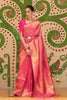 pink zaree silk saree