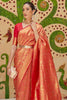 Designer Handloom Red Saree