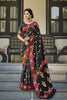 Charcoal Black Banarasi Silk Saree With Matching Black Blouse