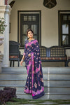 Blue banarasi designer silk saree 
