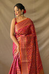 Magenta Pink Patola Saree
