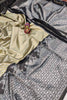 Anchor Gray Checks and Cream Pure Silk Saree